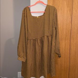 Mustard patterned dress